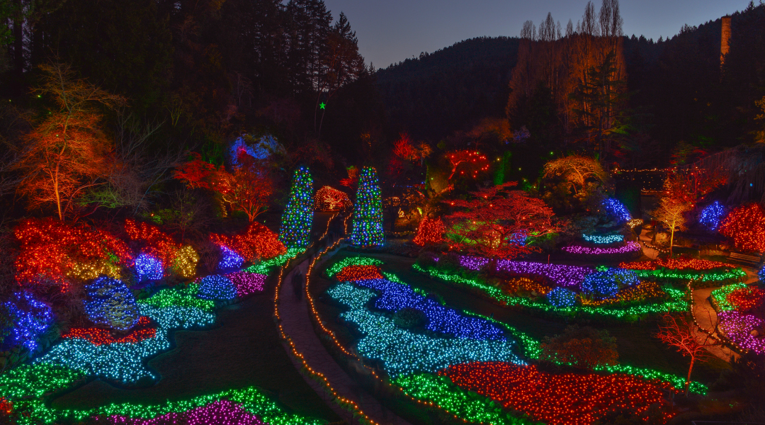 Victoria City Butchart Gardens Christmas Tour by Ferry from